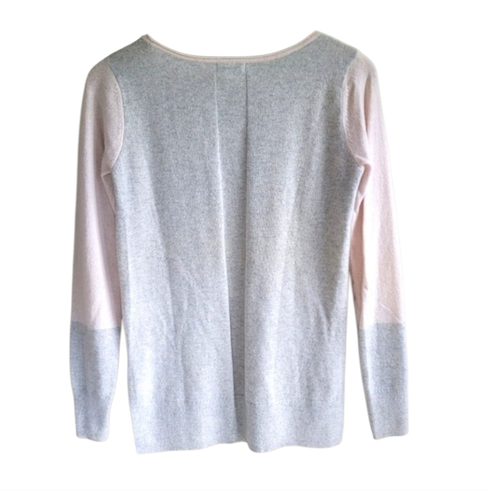 Club Monaco Cashmere Crew Neck Pullover Sweater Peach Gray Women's Small - Picture 2 of 6